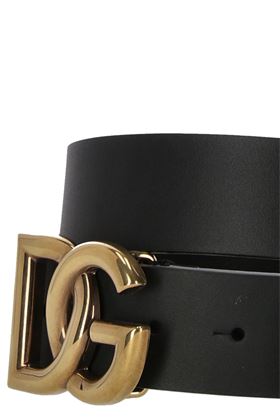 Lux leather belt with crossed DG logo buckle Dolce & Gabbana | BC4644AX6228E831